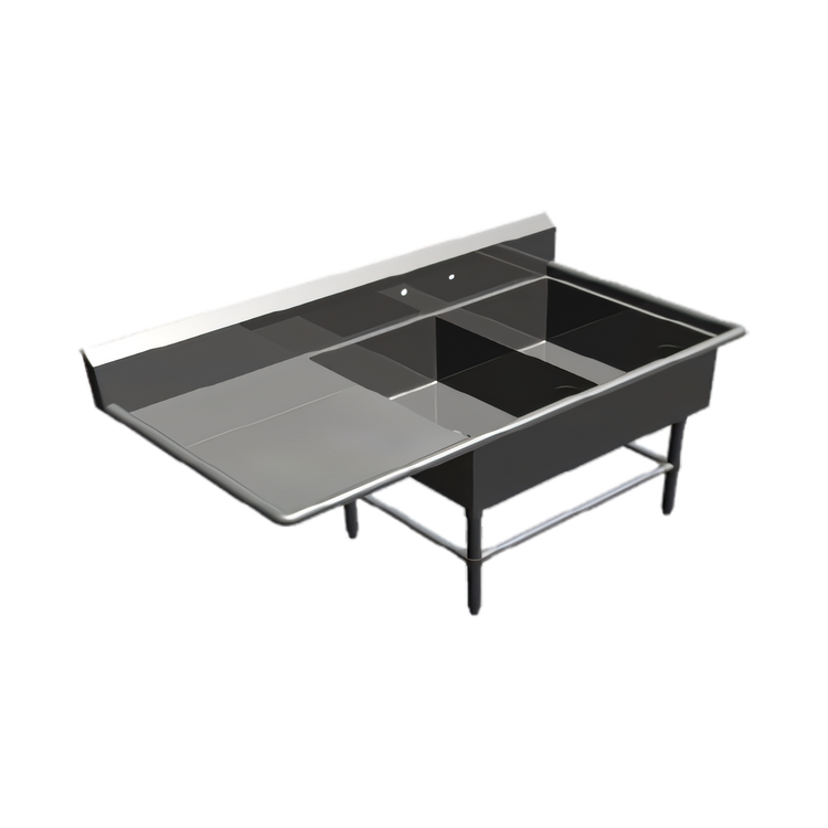 Product image #1 for John Boos Pro-Bowl 2-Compartment Stainless Steel Sink with 30-Inch Left Drainboard