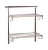 Thumbnail image #1 for Metro SmartWall Two-Shelf Wall-Mounted Shelving Starter Kit with Wire Shelves, Metroseal Gray