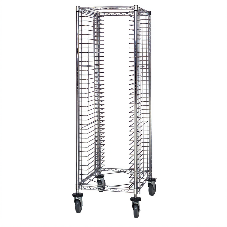 Product image #1 for Quantum Mobile End-Load Full-Size Tray Cart, 38-Tray Capacity, Chrome-Plated Steel Wire