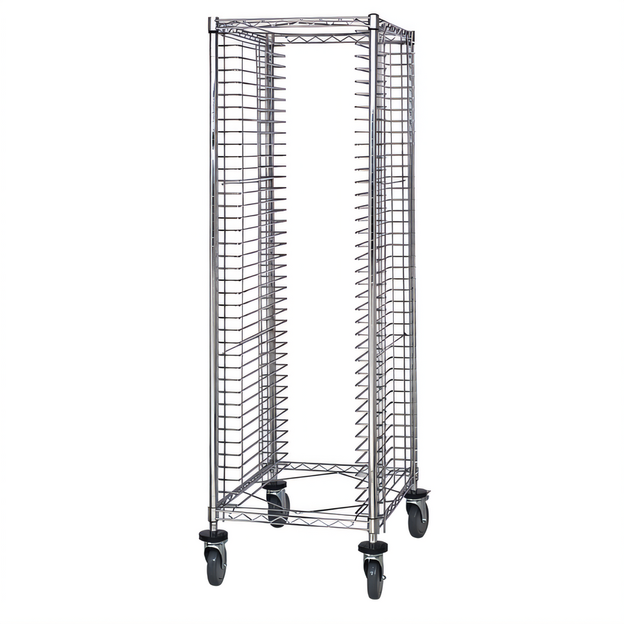 Product image #1 for Quantum Mobile End-Load Full-Size Tray Cart, 38-Tray Capacity, Chrome-Plated Steel Wire