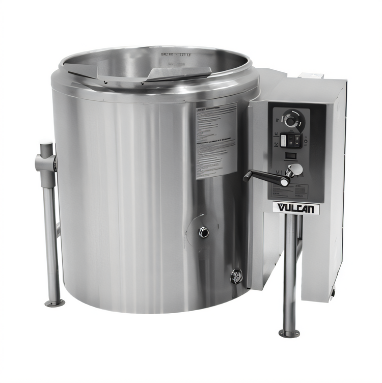 Product image #1 for Vulcan 60-Gallon Gas Tilting Steam Kettle with Power Tilt, 2/3 Jacketed, 316 Stainless Steel Liner