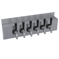 Krowne Wall Mount 6-Faucet Glycol-Cooled Beer Tower, 24 Inch OA Length, Brushed Stainless Steel