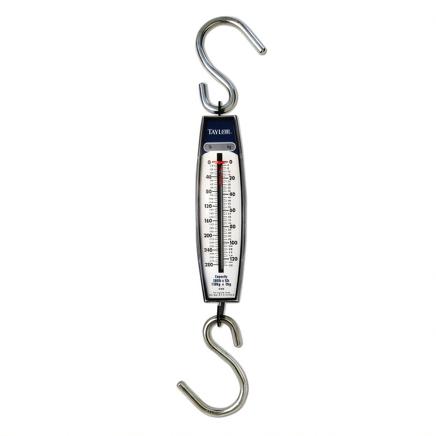 Product image #1 for Taylor Precision Industrial Vertical Hanging Scale, 280 lb x 5 lb / 128 kg x 2 kg, Steel Housing