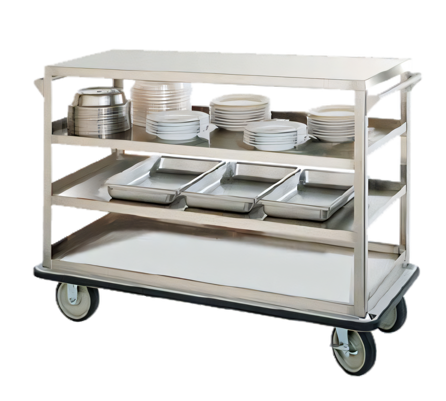 Product image #1 for Stainless Steel Queen Mary Utility Cart, 3-Shelf, 62 x 28 x 38.5 Inches