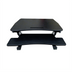 Thumbnail image #1 for Omcan Ergonomic Height-Adjustable Sit-and-Stand Desktop Desk Platform with Retractable Keyboard Tray, Black