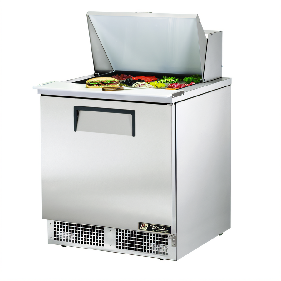 Product image #1 for Stainless Steel 32-Inch One-Section Sandwich/Salad Prep Table with 12-Pan Top and Rear-Mounted Self-Contained R290 Refrigeration