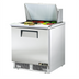 Thumbnail image #1 for Stainless Steel 32-Inch One-Section Sandwich/Salad Prep Table with 12-Pan Top and Rear-Mounted Self-Contained R290 Refrigeration