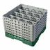 Thumbnail image #2 for Cambro Camrack Full-Size 16-Compartment Glass Rack with 6 Extenders, Sherwood Green