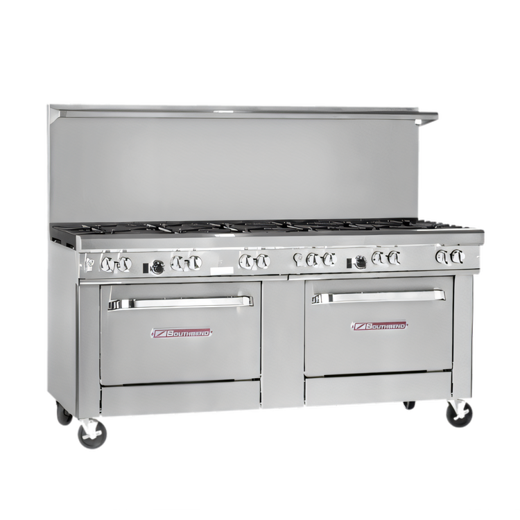 Product image #1 for Southbend Ultimate 72-Inch Gas Restaurant Range with 12 Non-Clog Open Burners and 2 Standard Ovens