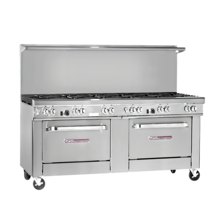 Product image #1 for Southbend Ultimate 72-Inch Gas Restaurant Range with 12 Non-Clog Open Burners and 2 Standard Ovens