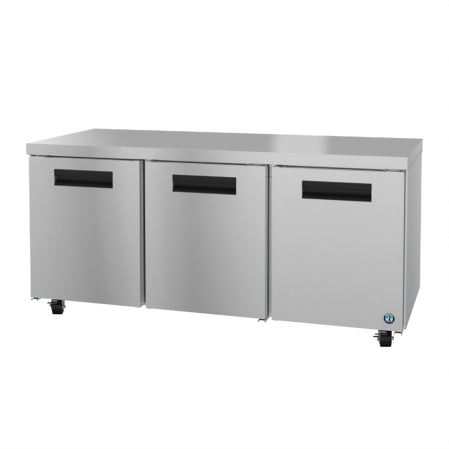 Product image #1 for Hoshizaki Steelheart 72-Inch Three-Section Undercounter Reach-In Refrigerator with Solid Doors