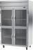 Thumbnail image #1 for Beverage Air Horizon Series Two-Section Reach-In Refrigerator with Four Half-Glass Hinged Doors, 46.88 Cu. Ft., Top-Mounted Self-Contained Refrigeration