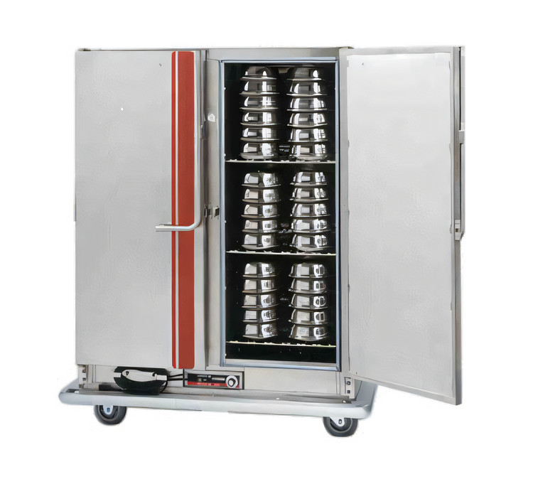 Product image #1 for EnduraHeat Heat Retention Banquet Cart with Double Doors, Stainless Steel, 96 Covered Plates