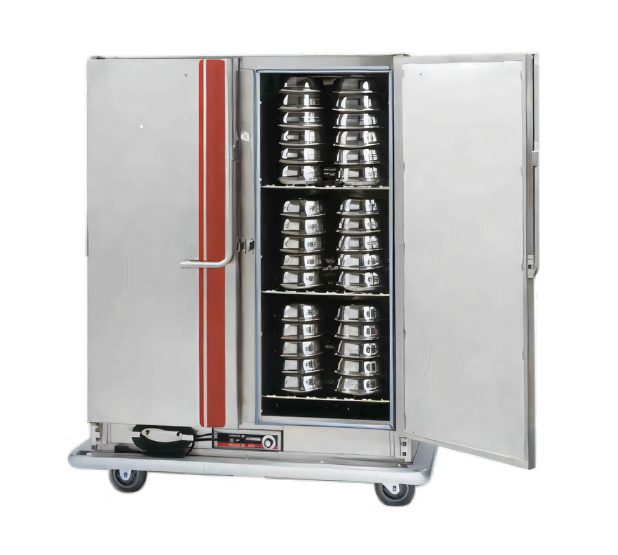 Product image #1 for EnduraHeat Heat Retention Banquet Cart with Double Doors, Stainless Steel, 96 Covered Plates