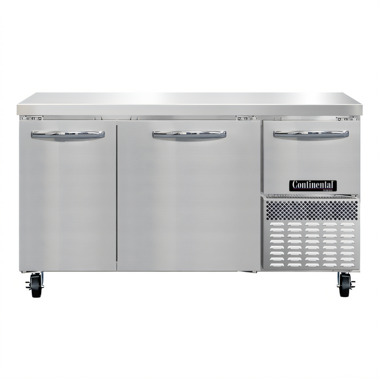 Product image #1 for Continental Refrigerator FA60SN 60-Inch Shallow Depth Worktop Freezer with Solid Doors
