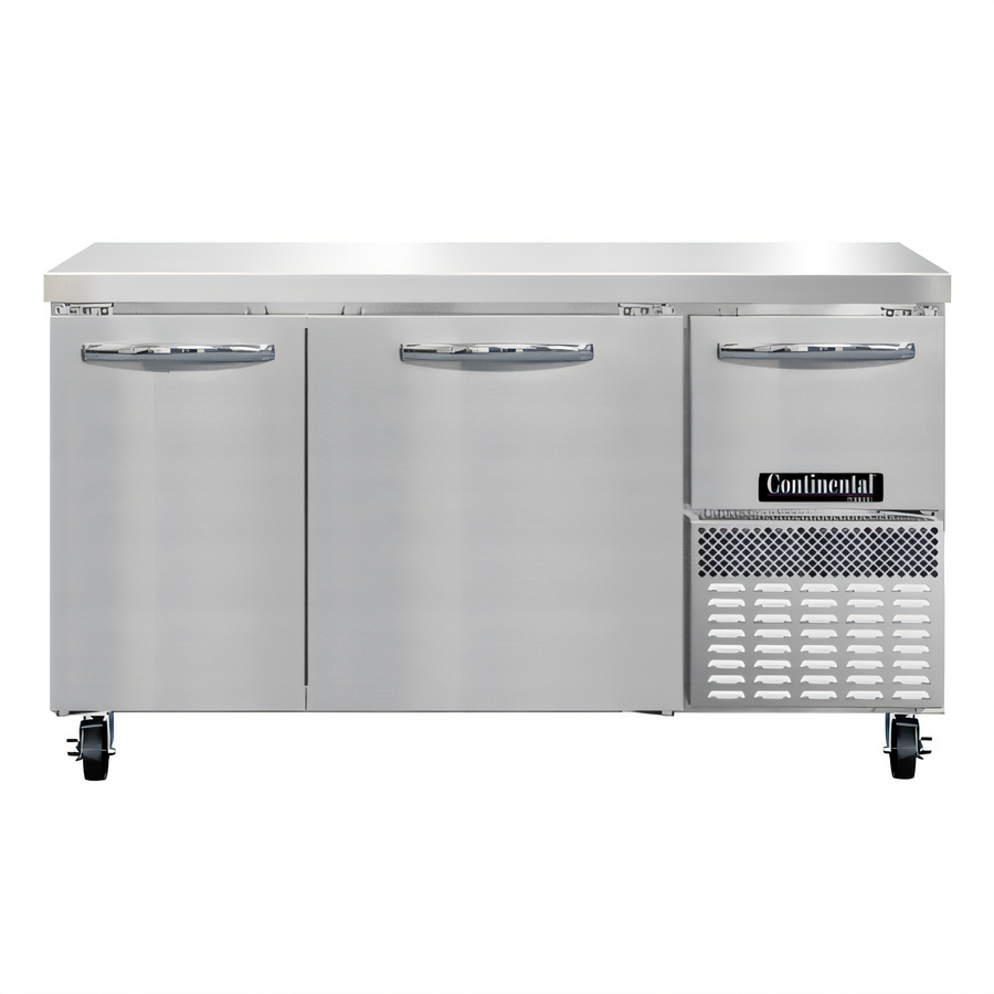 Product image #1 for Continental Refrigerator FA60SN 60-Inch Shallow Depth Worktop Freezer with Solid Doors