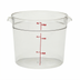 Thumbnail image #1 for Cambro Camwear Round Clear Polycarbonate Storage Container, 6 Qt., Container Only