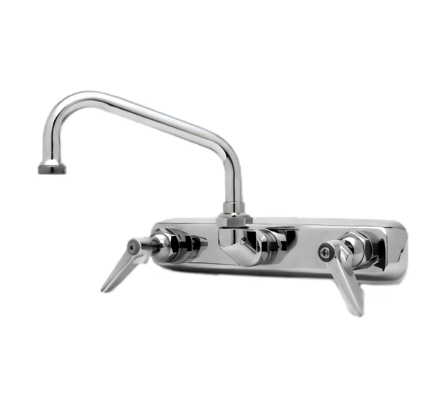 Product image #1 for T&S Brass Backsplash-Mount Workboard Faucet with 8-Inch Swing Nozzle, 4-Inch Centers
