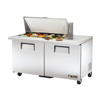 True Mega Top 60-Inch Self-Contained Sandwich/Salad Prep Table with 18 Pan Top and 2 Doors