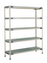 Thumbnail image #1 for MetroMax i 5-Tier Starter Polymer Shelving Unit, Open Grid, 60 W x 18 D x 74 H, Blue