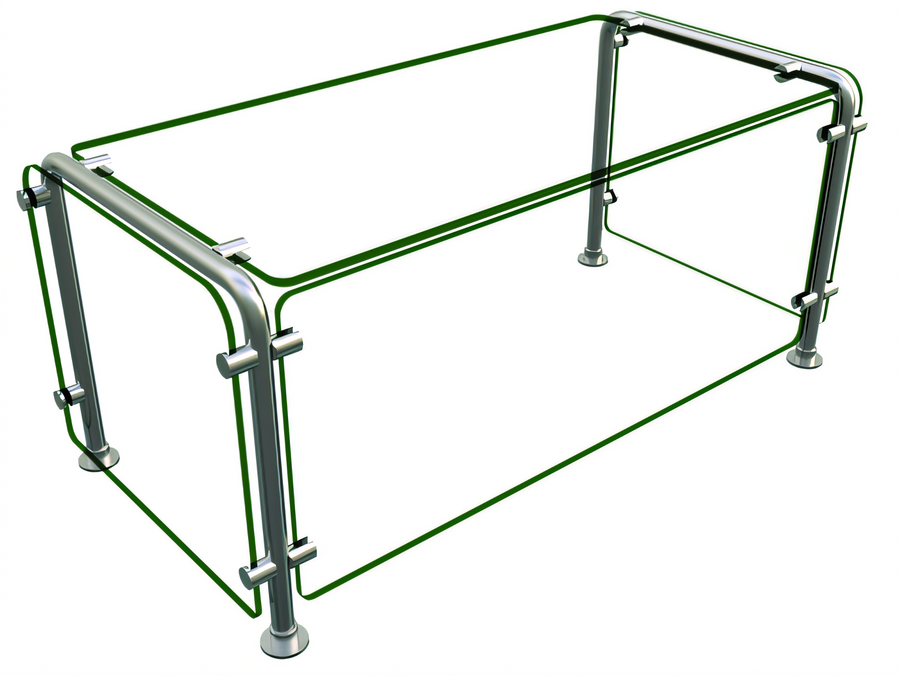 Product image #1 for Hatco Flav-R-Shield Full-Service Single-Sided Food Shield, 36W x 18D x 18H