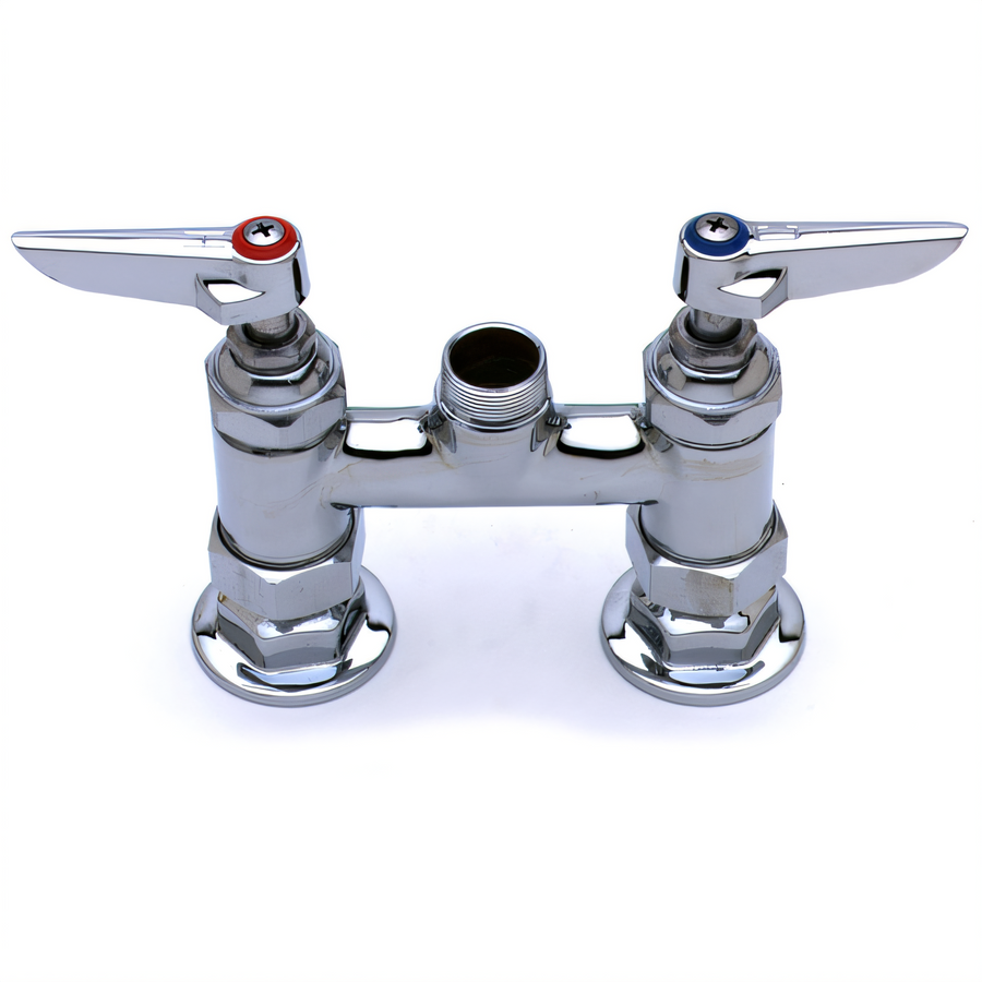 Product image #1 for Deck-Mount Swivel Base Faucet with 6-Inch Centers, Less Nozzle, and 1/2-Inch NPT Inlets