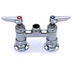 Thumbnail image #1 for Deck-Mount Swivel Base Faucet with 6-Inch Centers, Less Nozzle, and 1/2-Inch NPT Inlets