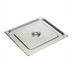 Thumbnail image #1 for Winco 2/3 Size Solid Flat Steam Table Pan Cover with Handle, 18/8 Stainless Steel, 25-Gauge