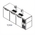 Thumbnail image #1 for 84-Inch Three-Section Refrigerated Draft Bar Cooler with Flat Top, Self-Contained