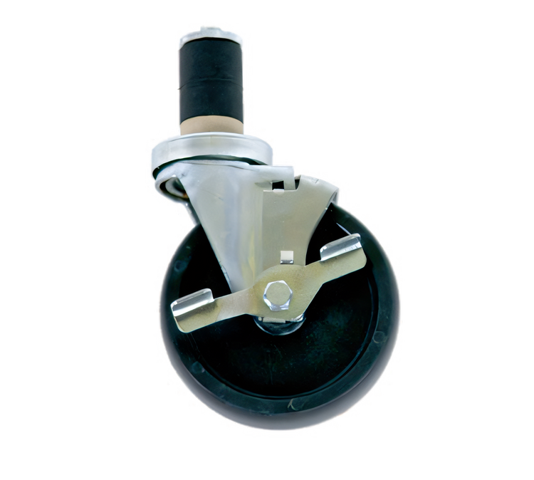 Product image #1 for John Boos CAS23-R Set of 4 Heavy-Duty 5-Inch Locking Swivel Stem Casters for 2-Inch Square Legs