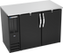 Thumbnail image #1 for Beverage Air 48-Inch Two-Section Refrigerated Back Bar Storage Cabinet with Solid Doors and Stainless Steel Top