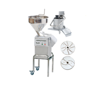 Robot Coupe CL55 Dual Feed Head Commercial Vegetable Prep Machine with Mobile Stand, 2.5 HP, 120V, No Discs
