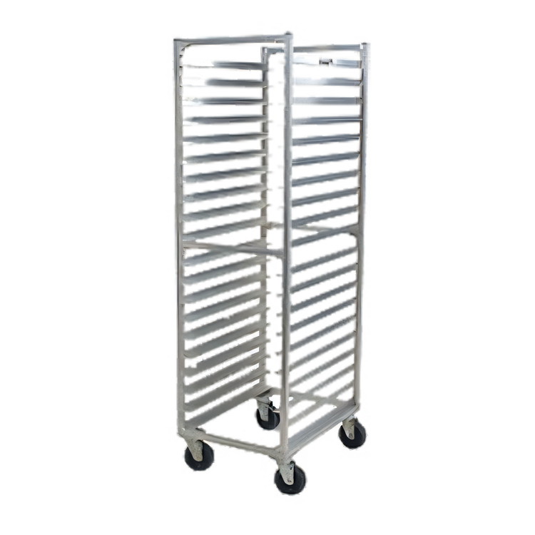 Product image #1 for Carter-Hoffmann O8609W Wide-Opening Side-Loading Fixed Angle Pan Rack for 18 x 26 Trays, 9-Tray Capacity, 5-Inch Casters