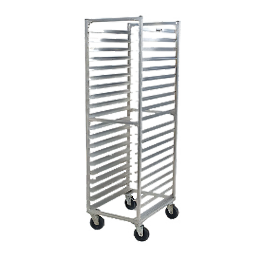 Product image #1 for Carter-Hoffmann O8609W Wide-Opening Side-Loading Fixed Angle Pan Rack for 18 x 26 Trays, 9-Tray Capacity, 5-Inch Casters