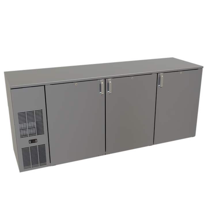 Product image #1 for Glastender C1FB84 84-Inch Three-Section One-Zone Front-Serviced Bar Profile Back Bar Cooler