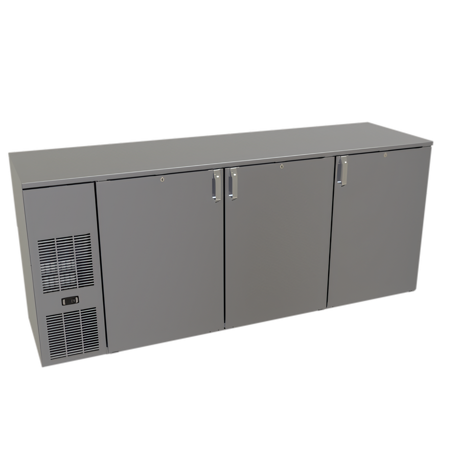 Product image #1 for Glastender C1FB84 84-Inch Three-Section One-Zone Front-Serviced Bar Profile Back Bar Cooler