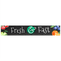 Camshelving Flex Station Merchandiser Sign Panel - Fresh and Fast, 24-Inch Deep Units