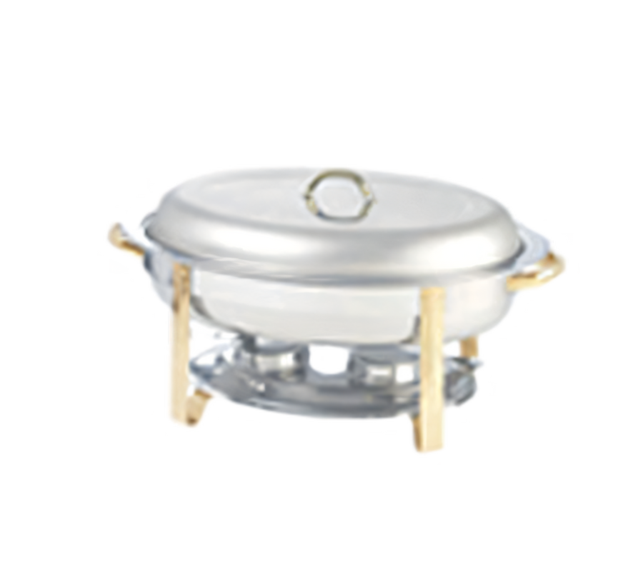 Product image #1 for Gold Regent 6 Qt Oval Stainless Steel Chafer with Lift-Off Top
