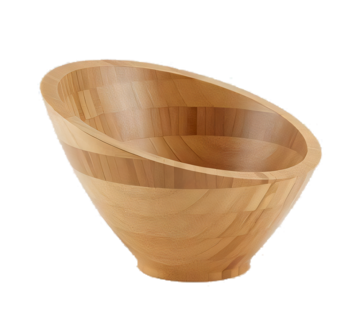 Product image #1 for American Metalcraft 22 oz. Round Angled Bamboo Bowl