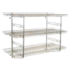 Thumbnail image #1 for Eagle Group QuadTruss S3-5B-SSW1824C 5-Tier Piggyback Wall-Mounted Wire Shelf Kit, 24 x 18 Inches, Chrome
