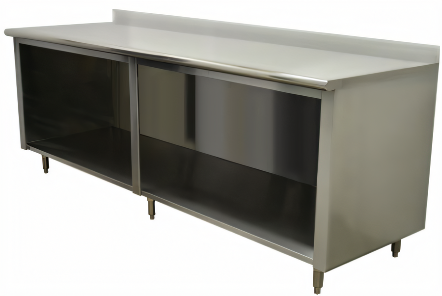 Product image #1 for Advance Tabco Special Value Economy Open Base Work Table with 5-Inch Backsplash, 84-Inch x 30-Inch