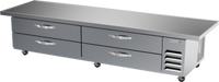 Beverage-Air 108-Inch Four-Drawer Chef Base Refrigerator with Extended Top