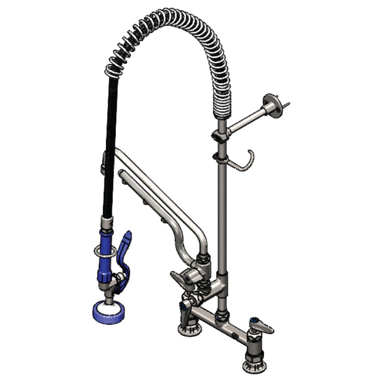Product image #1 for EverSteel ULTRARINSE Stainless Steel Wall-Mount Pre-Rinse Faucet Assembly with Add-On Faucet, 8-Inch Centers