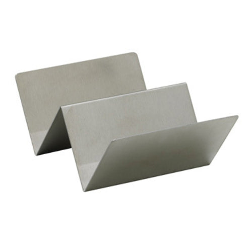 Product image #1 for 5-5/8 x 4 x 2 Inch Brushed Stainless Steel Taco Holder for 1-2 Tacos