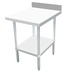 Thumbnail image #1 for Omcan 24 x 30 Inch 18 Gauge 304 Stainless Steel Equipment Filler Table with 4 Inch Backsplash and Undershelf