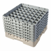Thumbnail image #2 for Cambro Camrack Full Size 49-Compartment Glass Rack, Beige, 11-3/4-Inch High, with 6 Soft Gray Extenders