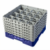 Thumbnail image #2 for Cambro Camrack Full Size 16-Compartment Glass Rack with 6 Soft Gray Extenders, Navy Blue
