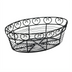Thumbnail image #1 for Winco 10 x 6-1/2 x 3 Inch Oval Black Wire Bread/Fruit Basket