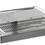 Thumbnail image #1 for Perlick Corporation 43840SS Surface-Mount Stainless Steel Platform Drip Tray Trough, 23-7/8" W x 16" D, No Holes