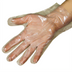 Thumbnail image #1 for Large Clear Embossed Disposable Polyethylene Wrist-Length Foodservice Gloves